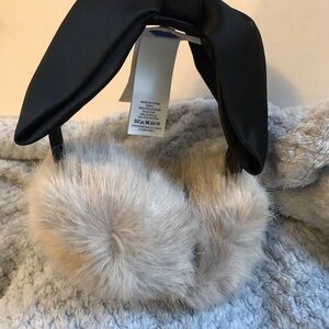 Sold not for sale Kate Spade New York Satin Bow Faux Fur Earmuffs. NWT